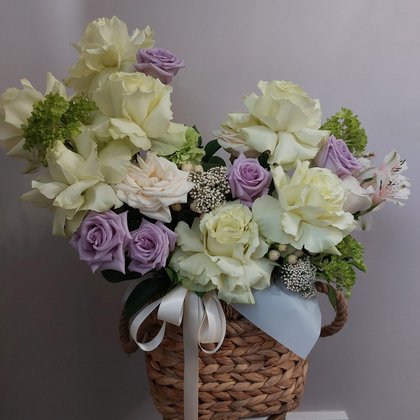 Lavender Cream Basket
