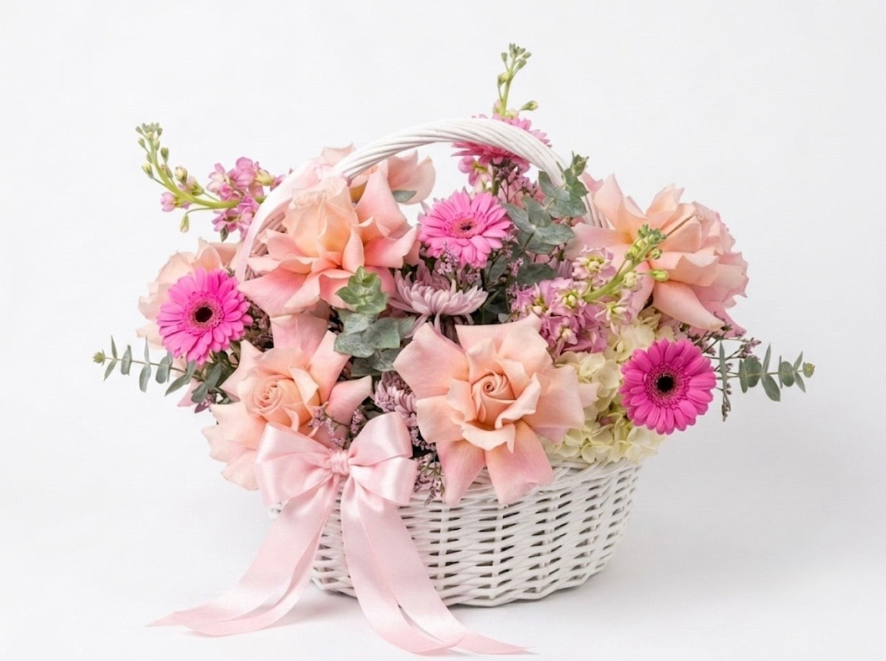 Timeless Elegance Floral Basket